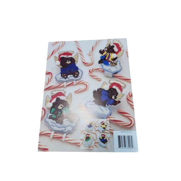 Annie's Attic Plastic Canvas Candy Cane Bears 878906 Instructions Vtg 1995 USA - Picture 2 of 4